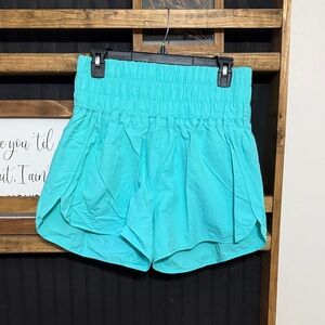 Zenana Outfitters Turquoise High Waist Women's Shorts